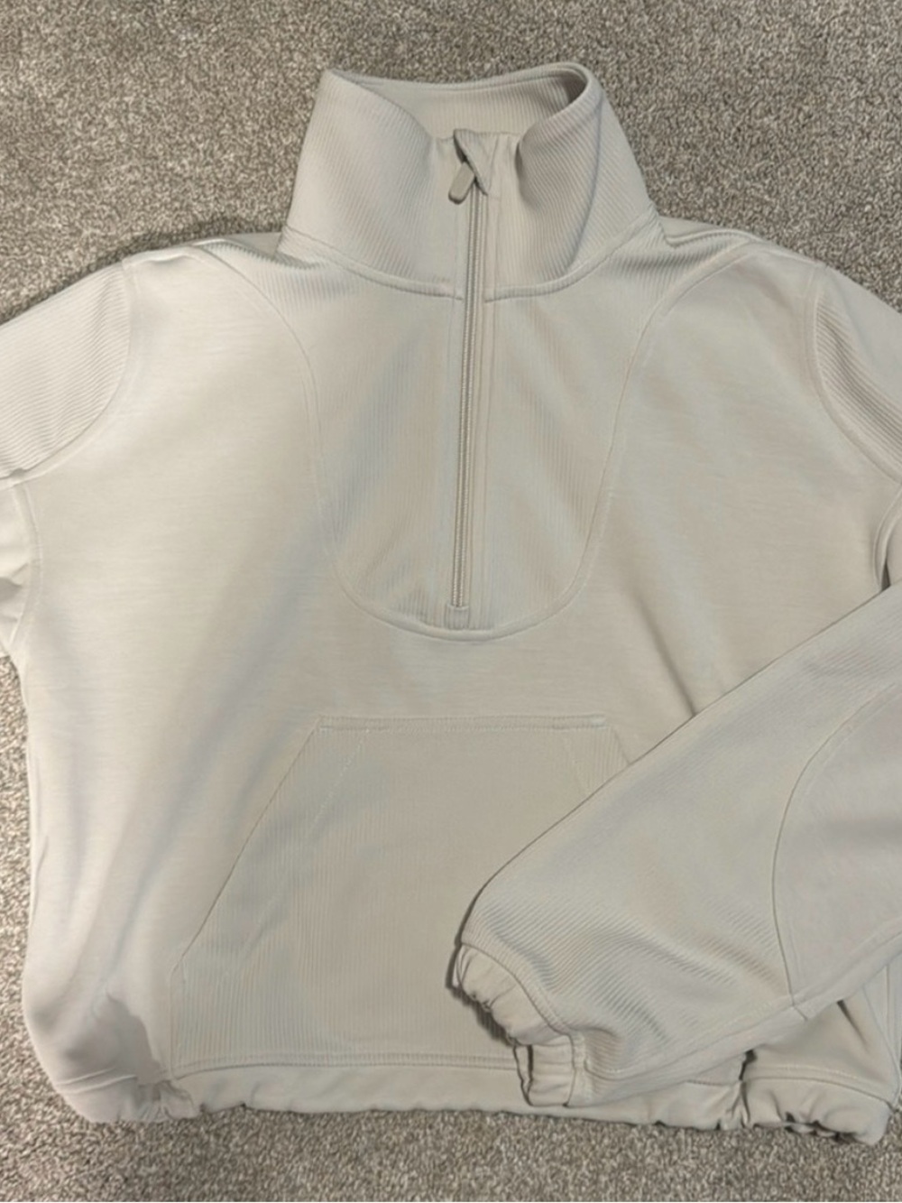 lululemon athletica Light Beige Half-Zip Pullover